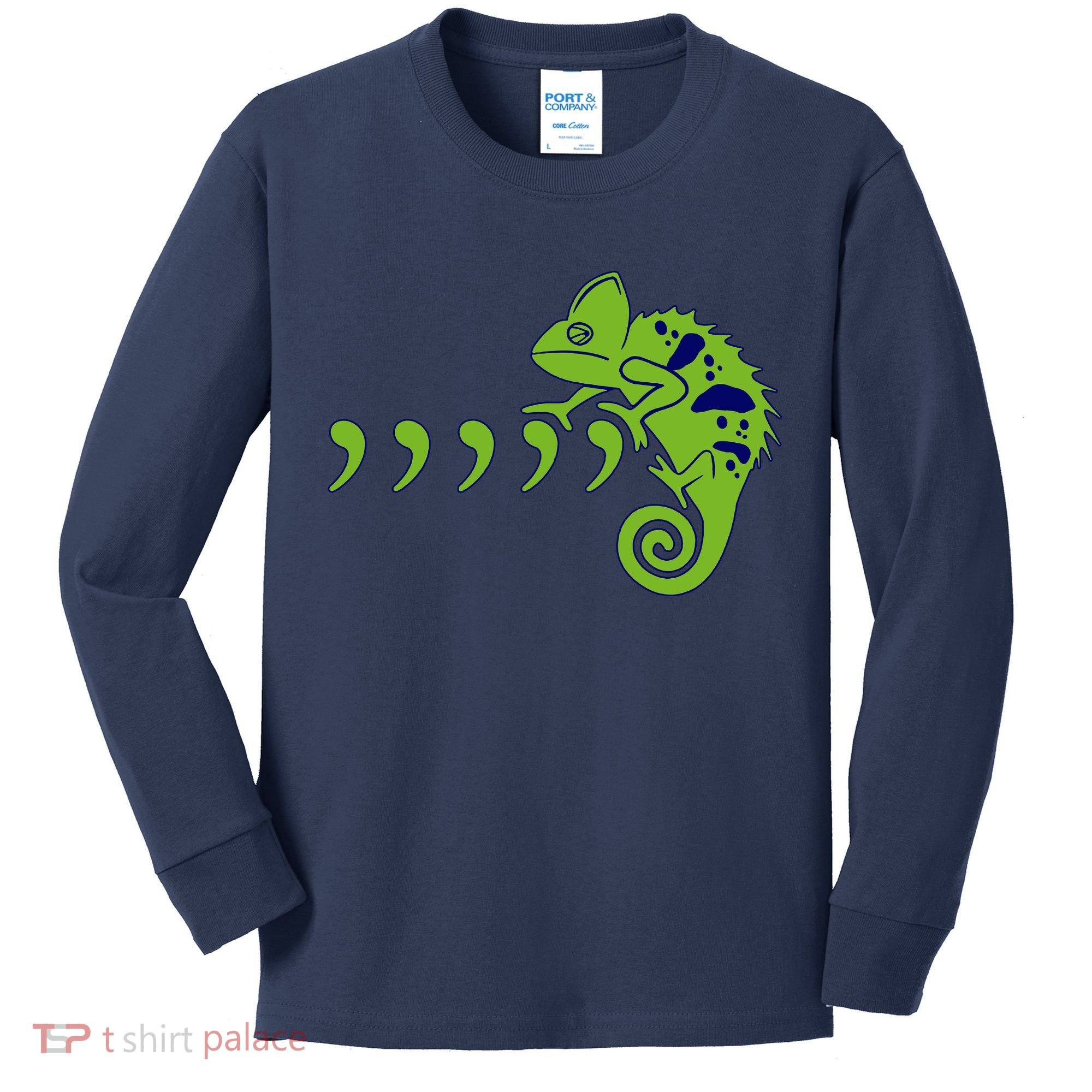 COMMA CHAMELEON FUNNY SONG PARODY MEME Kids Long Sleeve Shirt