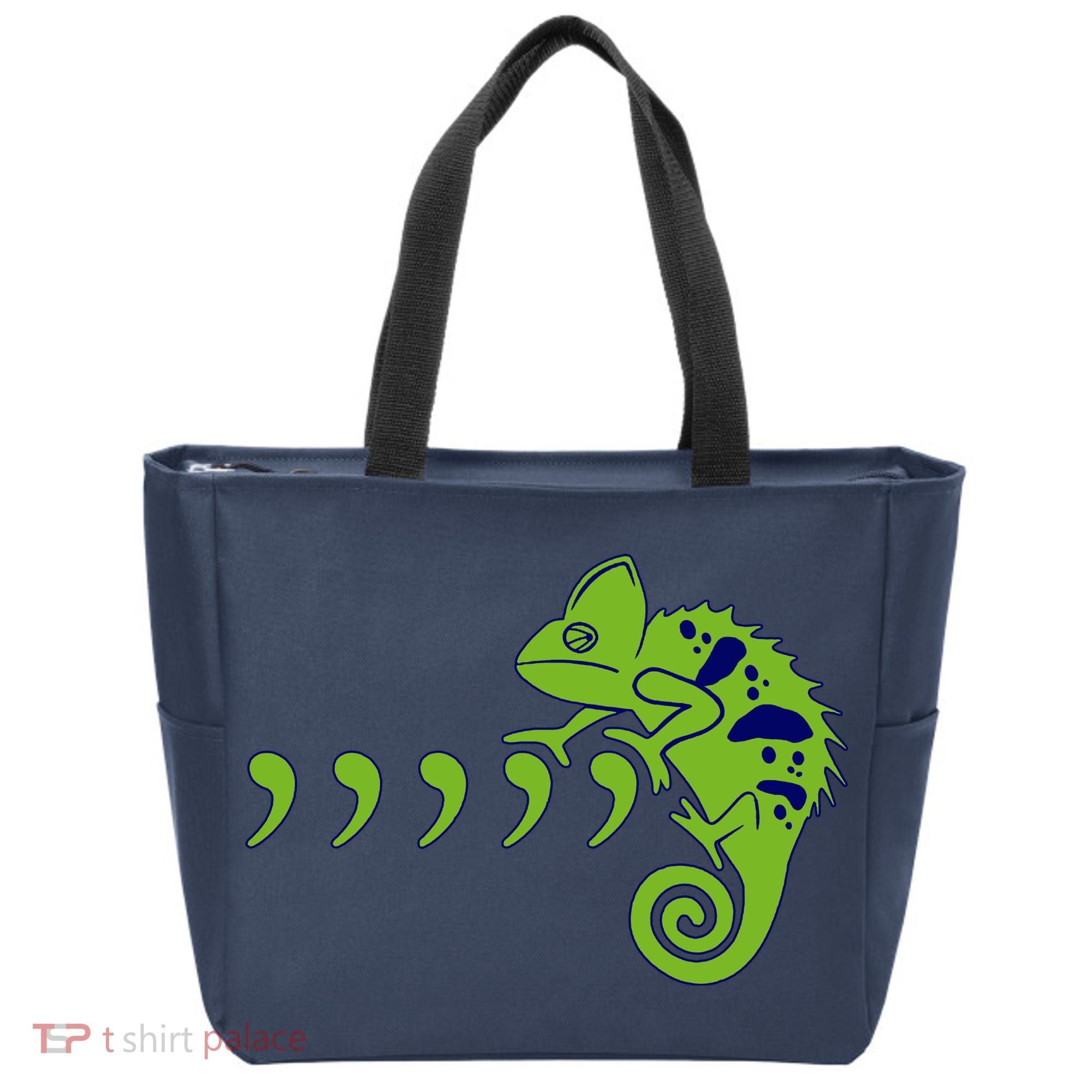 COMMA CHAMELEON FUNNY SONG PARODY MEME Tote Bag