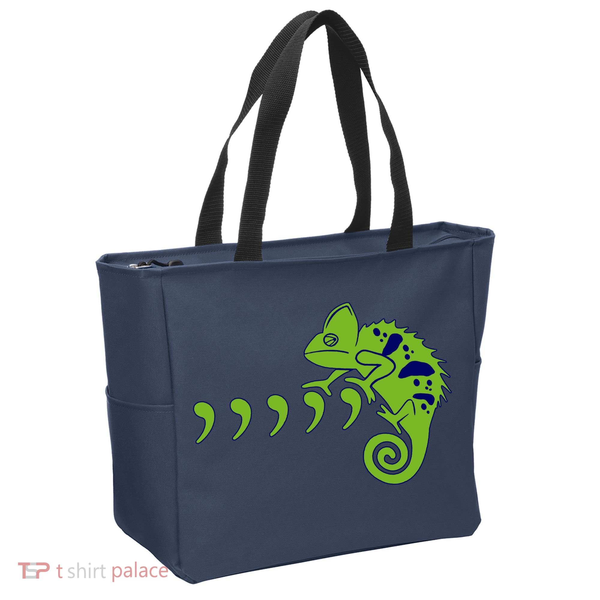 COMMA CHAMELEON FUNNY SONG PARODY MEME Tote Bag
