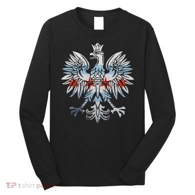 Cool Chicago Flag Polish Eagle Funny Illinois Emblem Long Sleeve Shirt