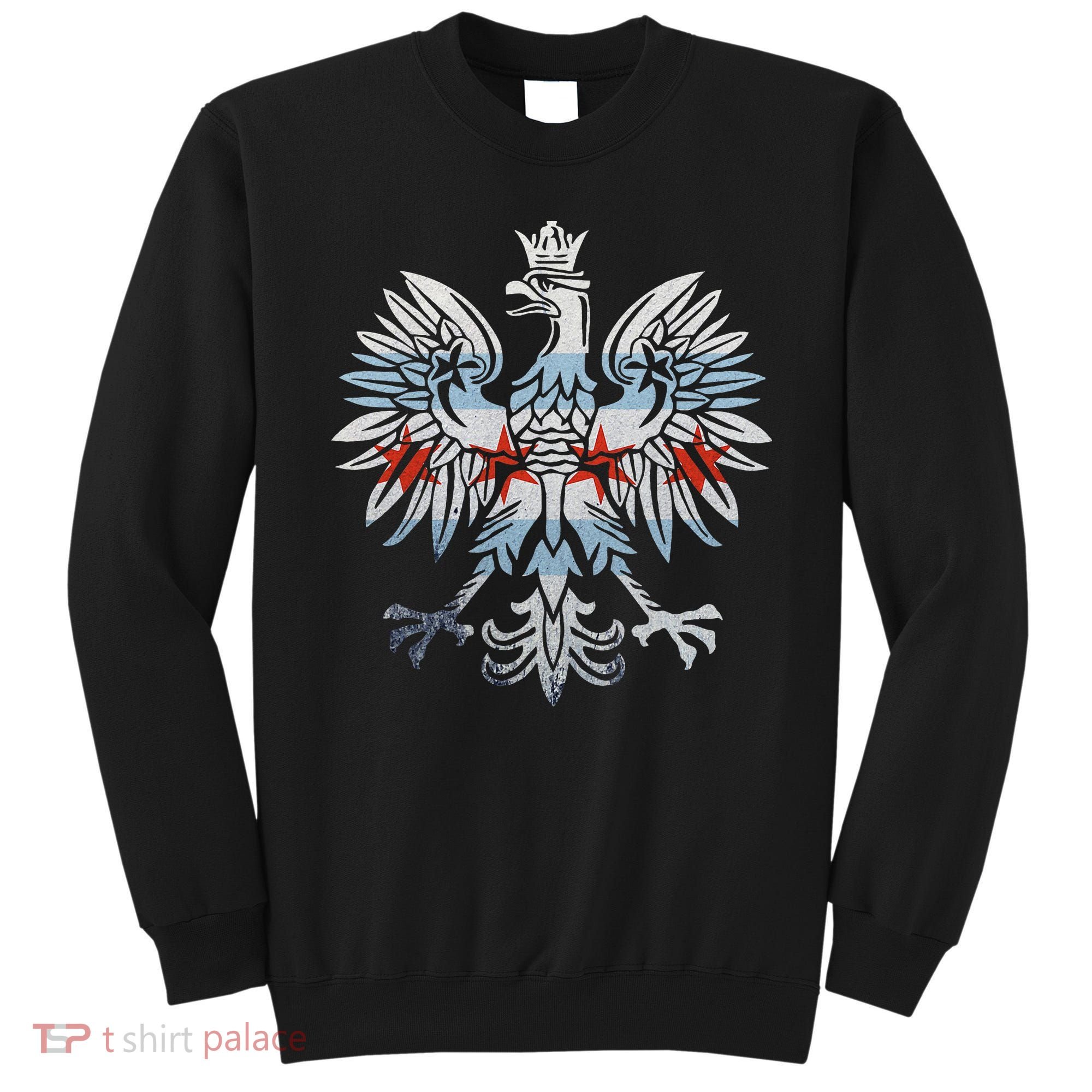 Cool Chicago Flag Polish Eagle Funny Illinois Emblem Sweatshirt