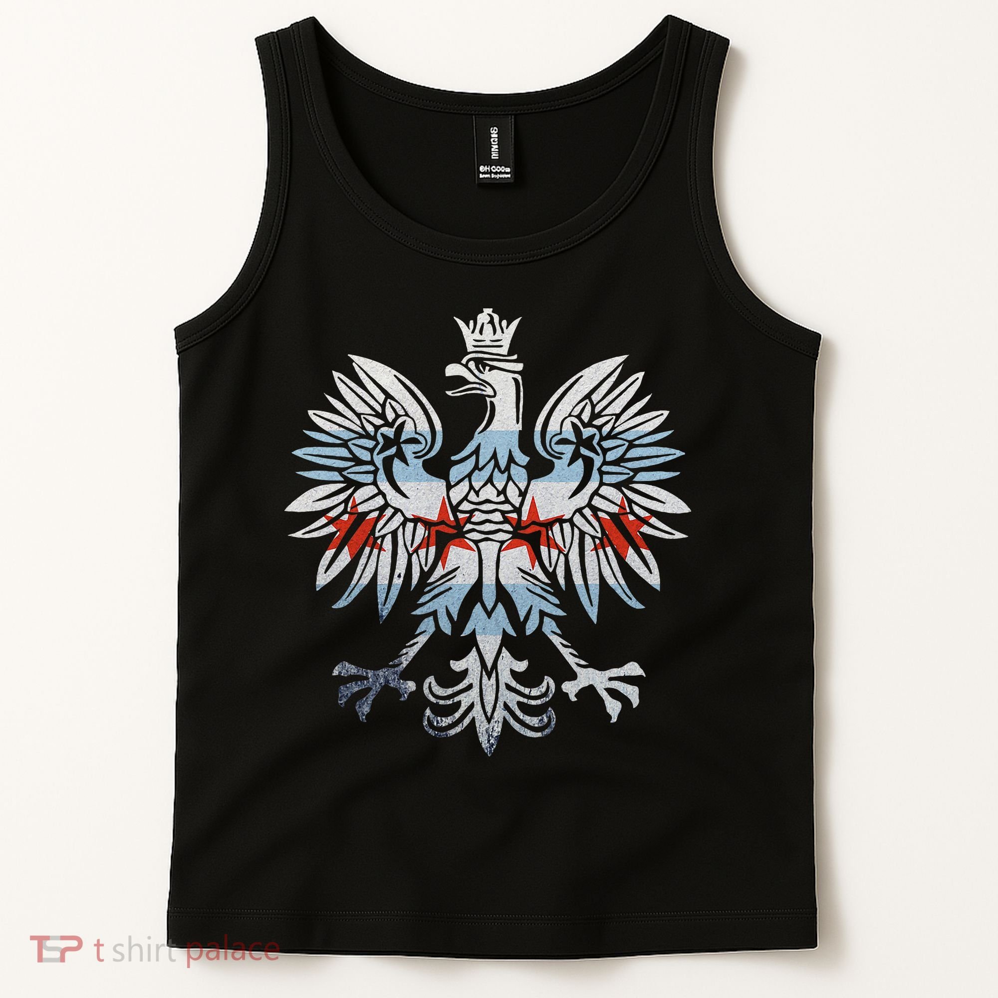 Cool Chicago Flag Polish Eagle Funny Illinois Emblem Tank Top