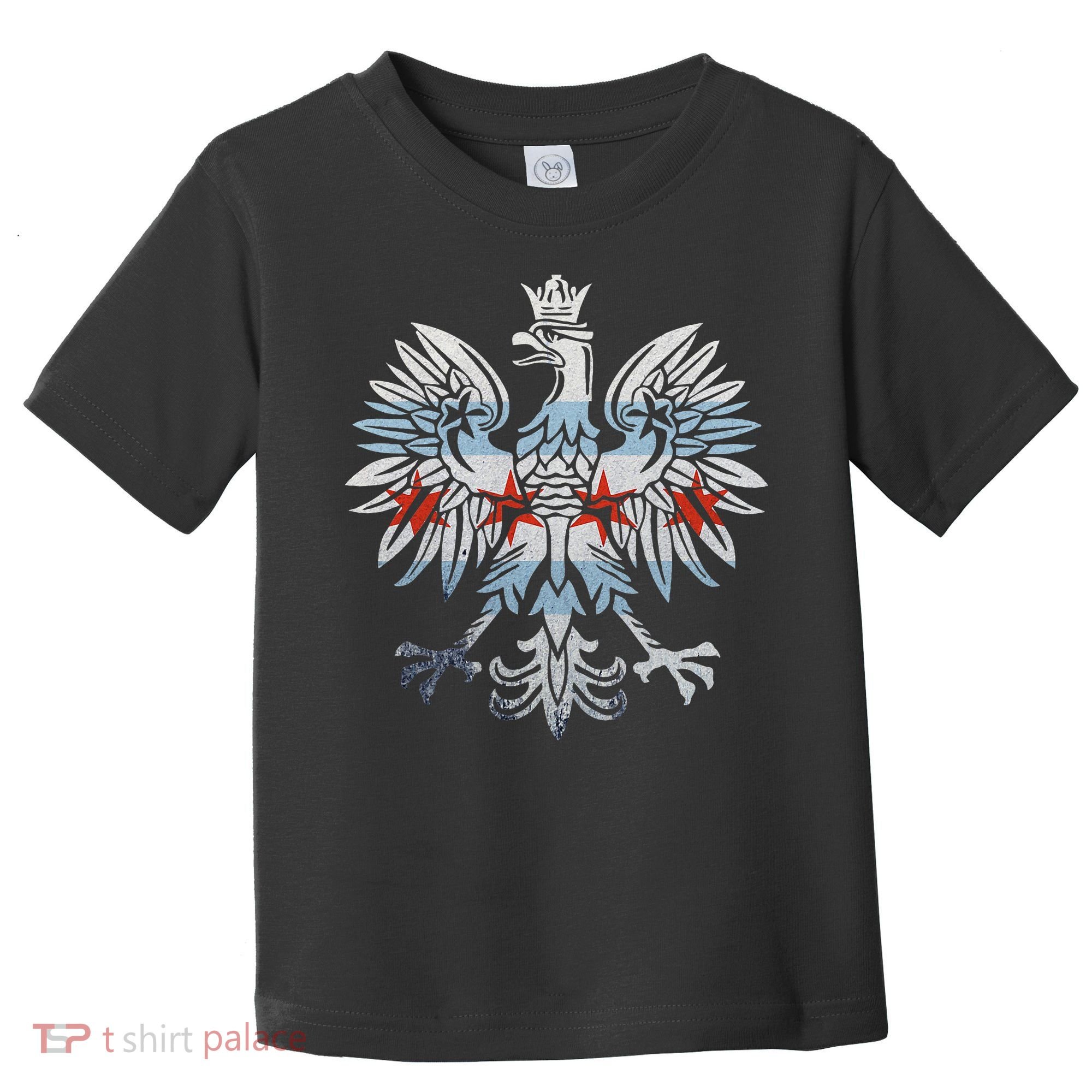 Cool Chicago Flag Polish Eagle Funny Illinois Emblem Toddler T-Shirt