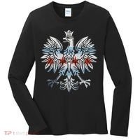 Cool Chicago Flag Polish Eagle Funny Illinois Emblem Women's Long Sleeve Shirt thumb 0
