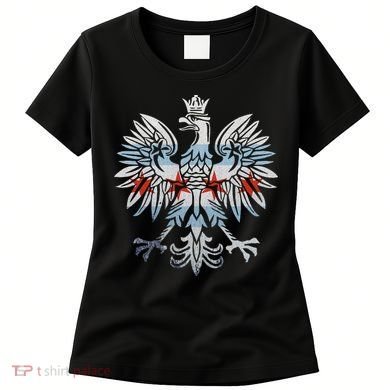Cool Chicago Flag Polish Eagle Funny Illinois Emblem Women's T-Shirt