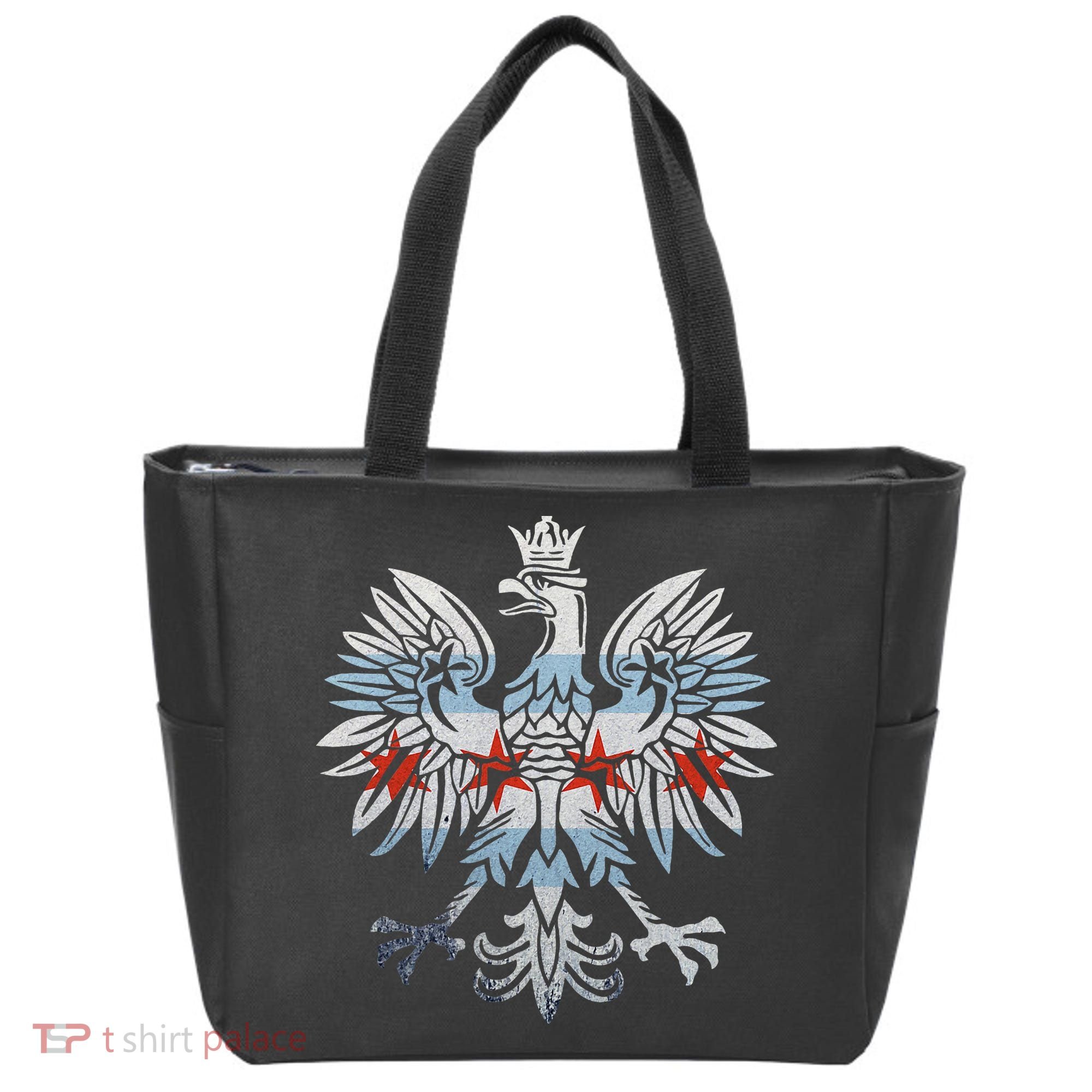Cool Chicago Flag Polish Eagle Funny Illinois Emblem Tote Bag