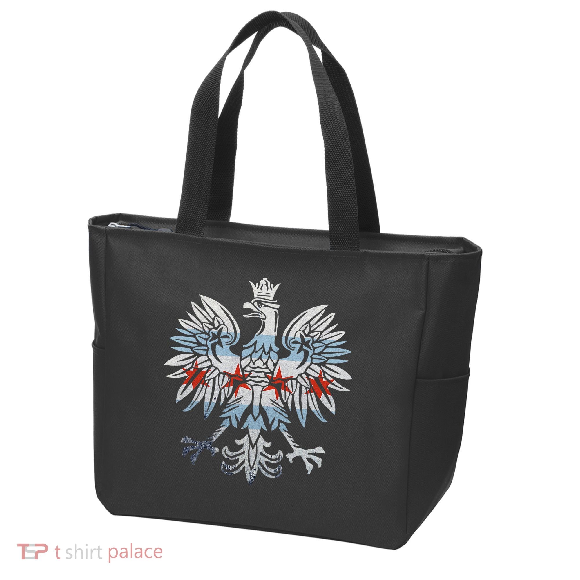 Cool Chicago Flag Polish Eagle Funny Illinois Emblem Tote Bag