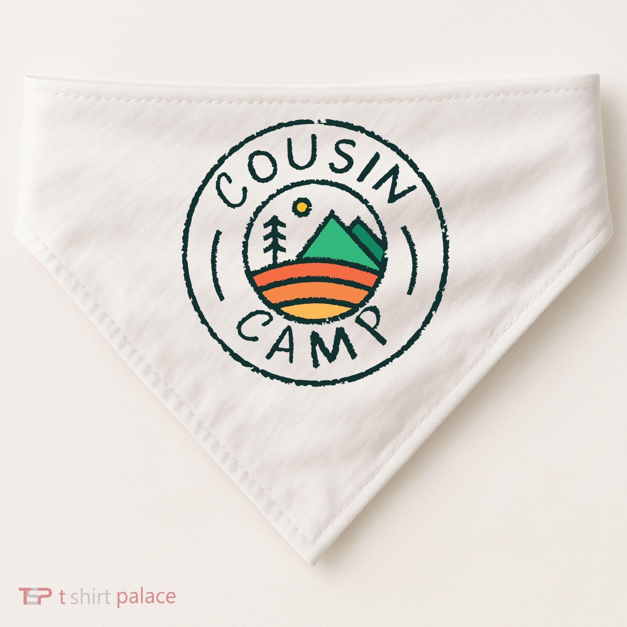Cousin Camp Friends Summer Travel Family Camping Vacation USA-Made Doggie Bandana