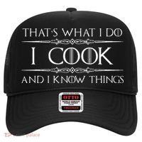 Chef & Cook Gifts I Cook & I Know Things Funny Cooking Hat thumb 0
