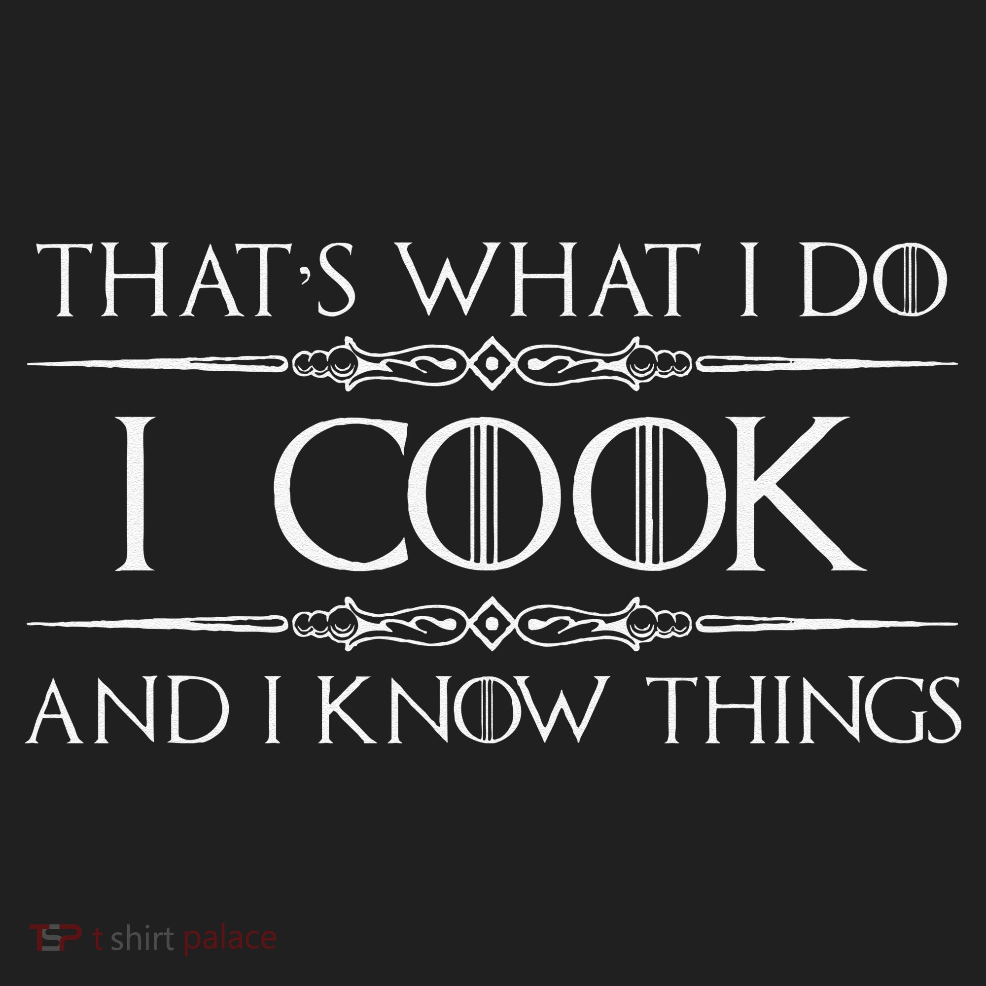 Chef & Cook Gifts I Cook & I Know Things Funny Cooking Golf Towel