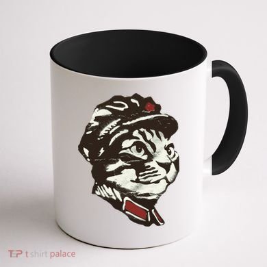 Communist Cat Graffiti Coffee Mug back