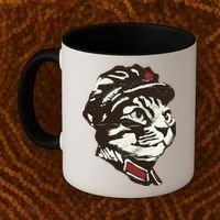 Communist Cat Graffiti Coffee Mug thumb 2