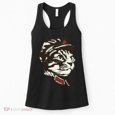 Communist Cat Graffiti Women's Tank Top