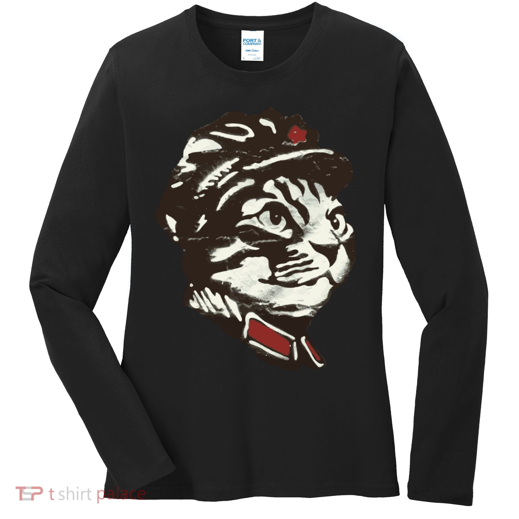 Communist Cat Graffiti Women's Long Sleeve Shirt