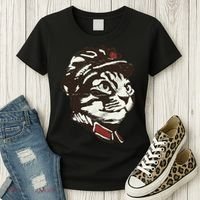 Communist Cat Graffiti Women's T-Shirt thumb 3