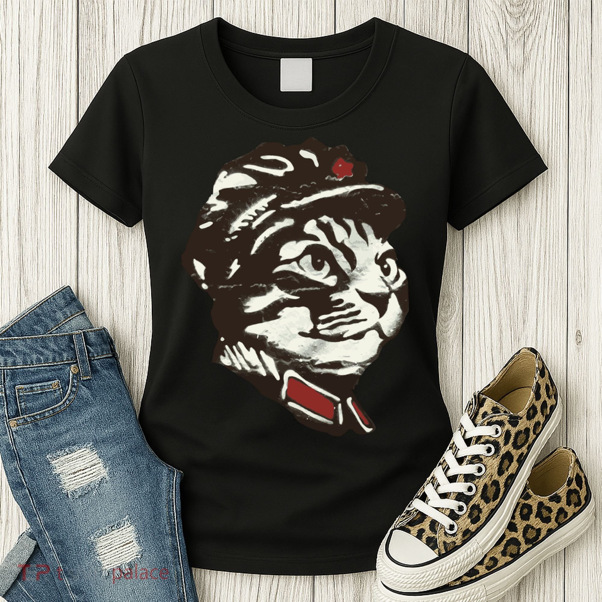 Communist Cat Graffiti Women's T-Shirt