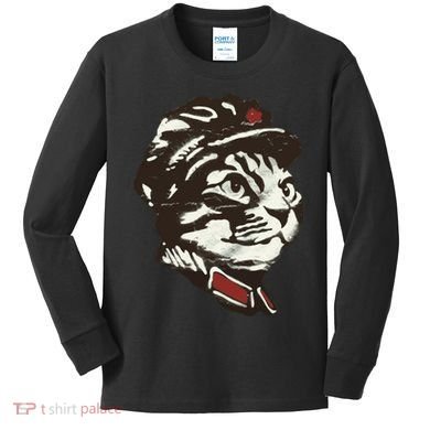 Communist Cat Graffiti Kids Long Sleeve Shirt