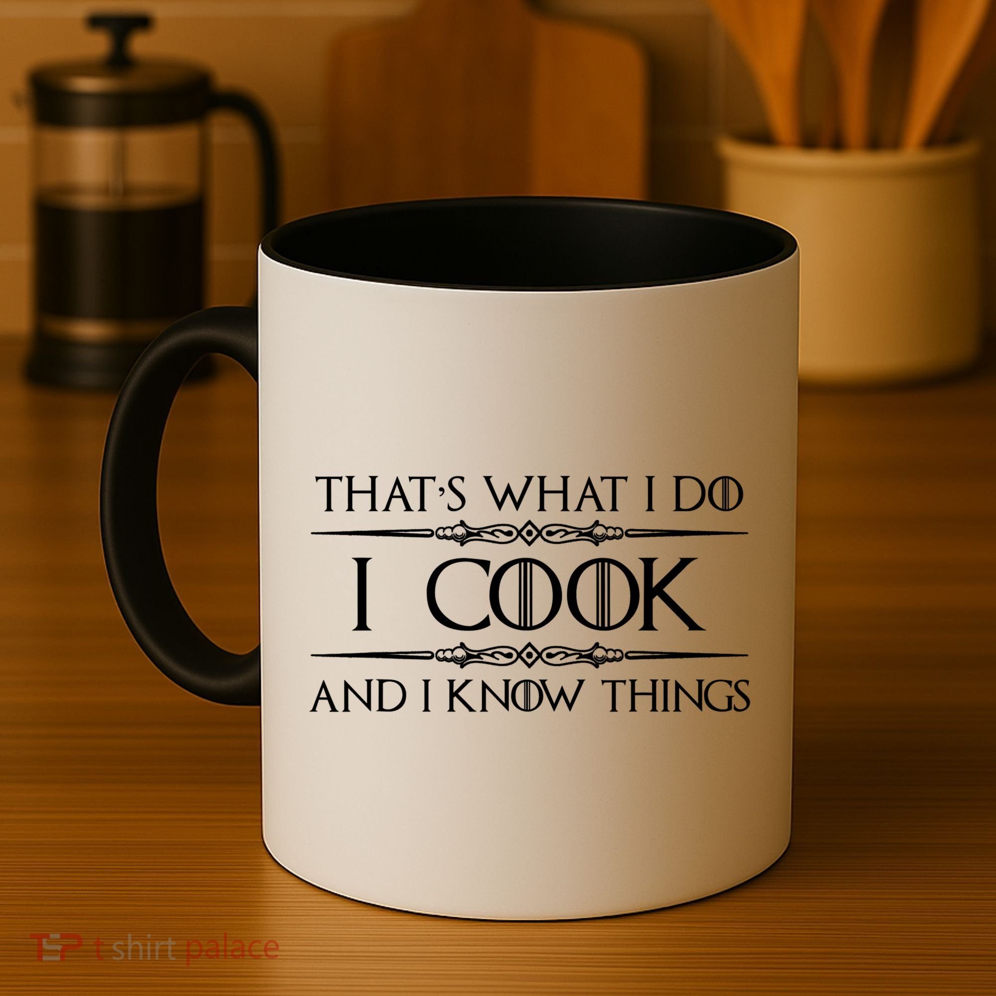 Chef & Cook Gifts I Cook & I Know Things Funny Cooking TShirt Coffee Mug