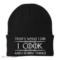 Chef & Cook Gifts I Cook & I Know Things Funny Cooking TShirt Beanie thumb 0