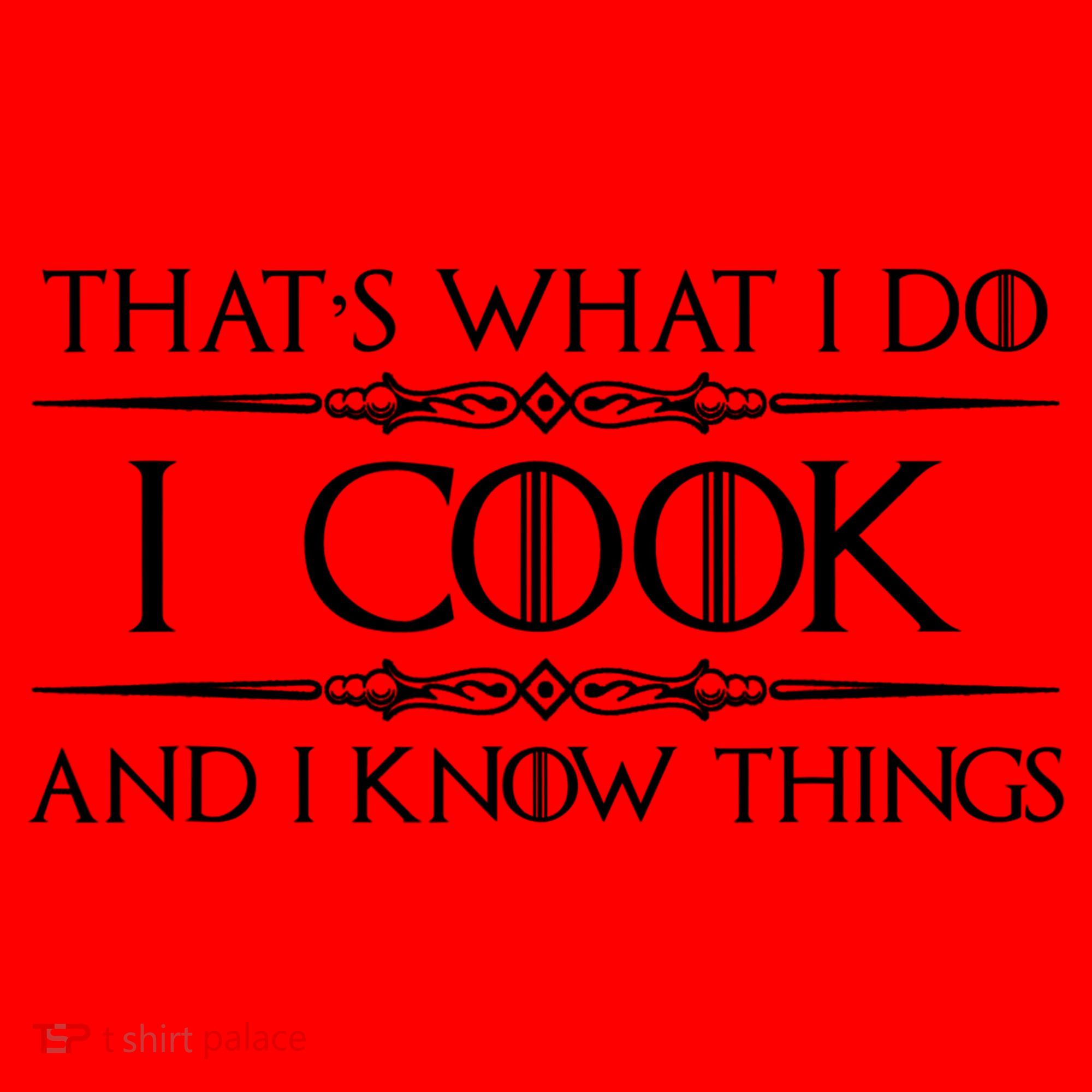 Chef & Cook Gifts I Cook & I Know Things Funny Cooking TShirt Santa Hat