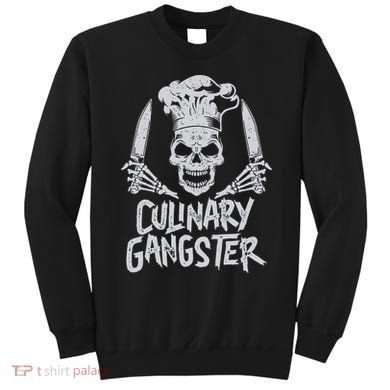 Chef Culinary Gangster Cook Skull Cooking Knife Sweatshirt