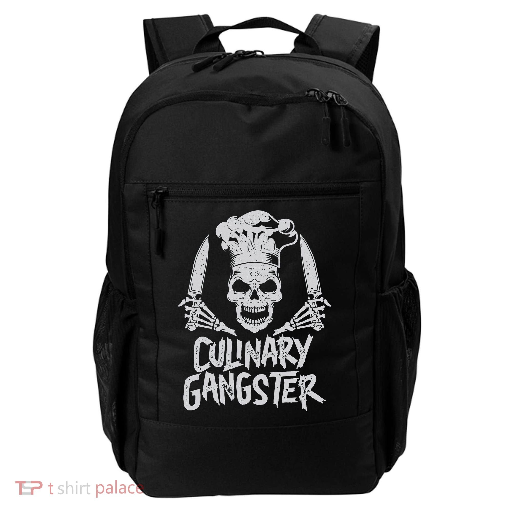 Chef Culinary Gangster Cook Skull Cooking Knife Backpack