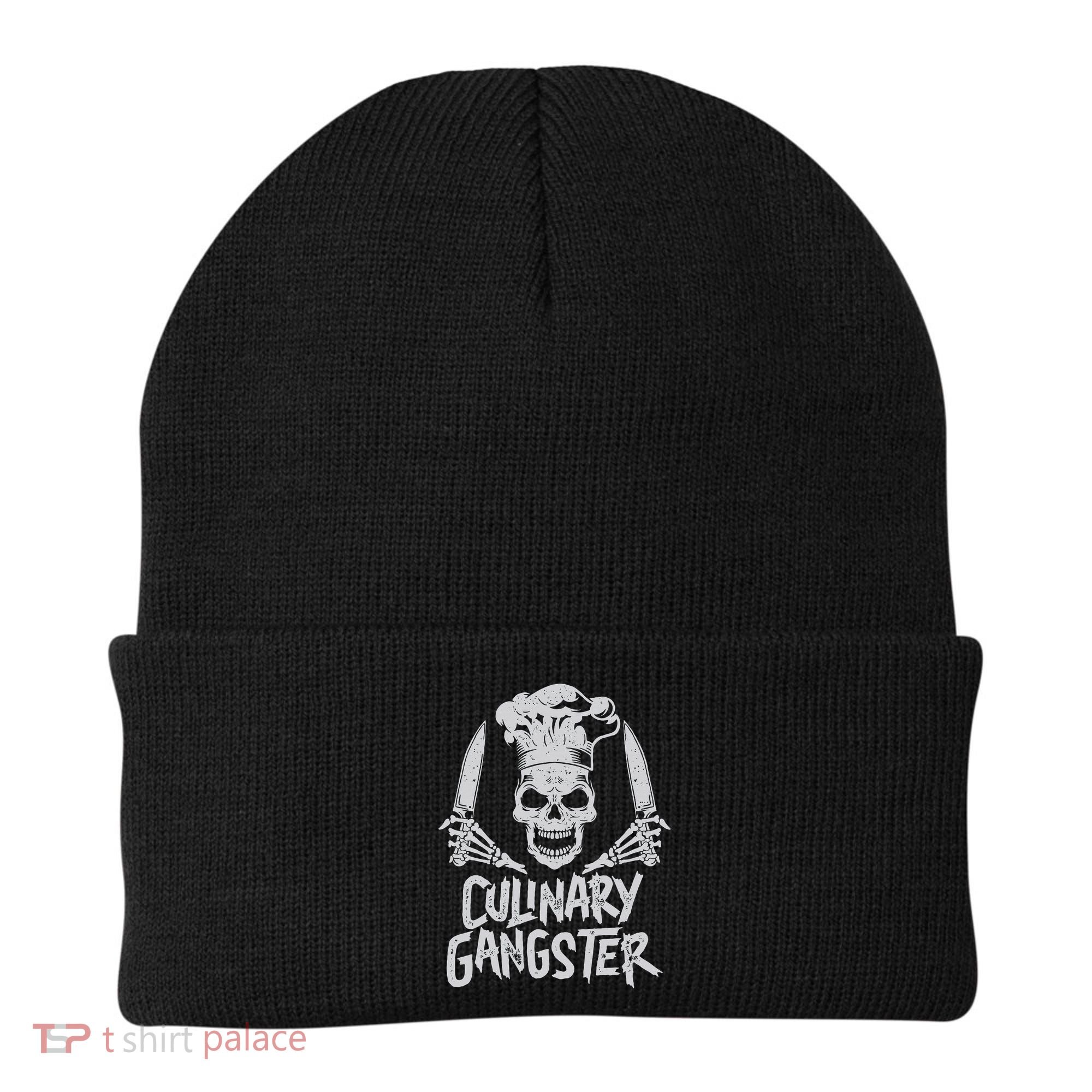 Chef Culinary Gangster Cook Skull Cooking Knife Beanie