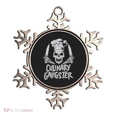 Chef Culinary Gangster Cook Skull Cooking Knife Ornament