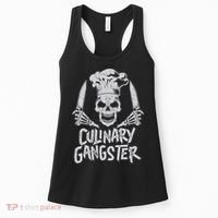 Chef Culinary Gangster Cook Skull Cooking Knife Women's Tank Top thumb 0