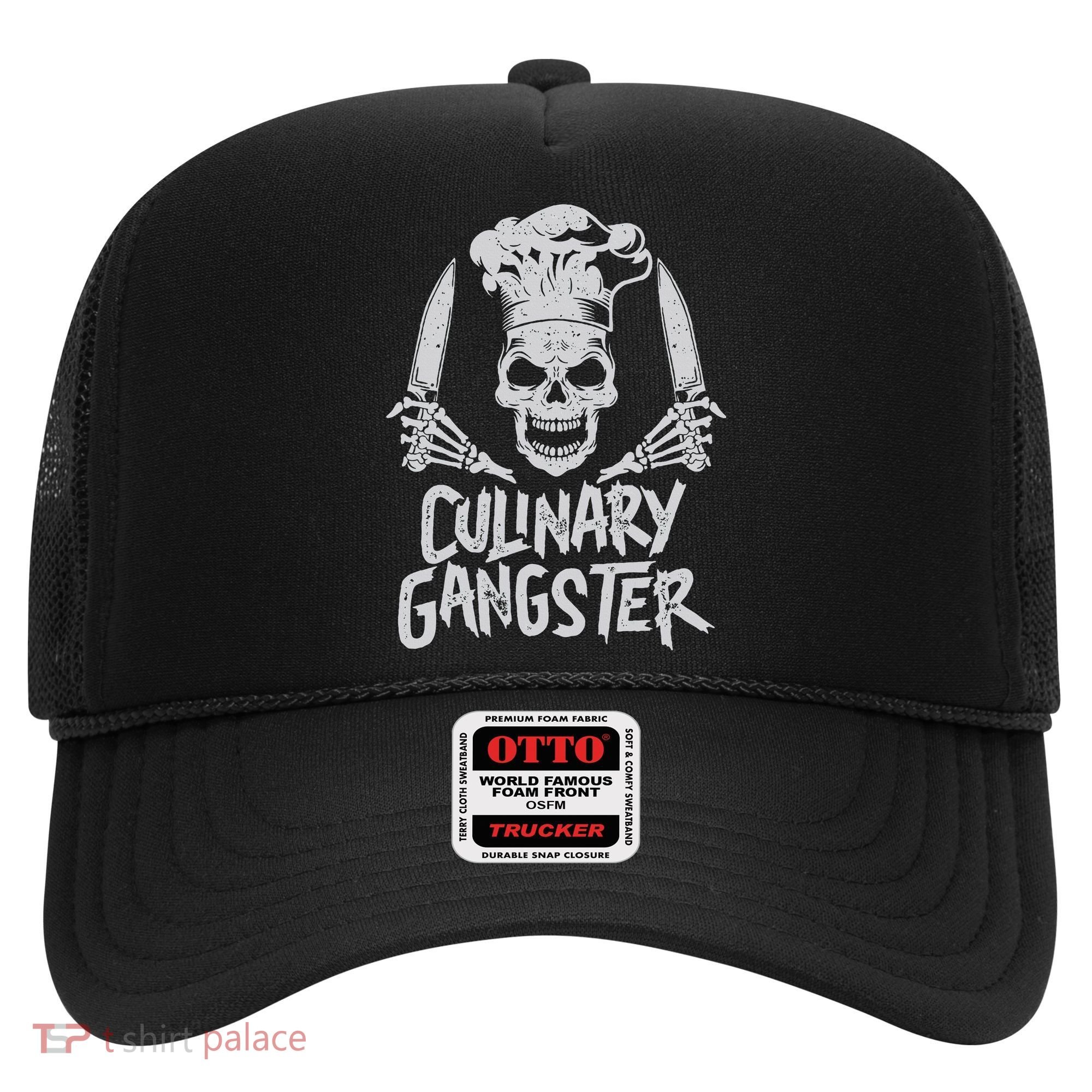 Chef Culinary Gangster Cook Skull Cooking Knife Hat