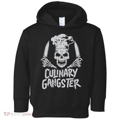 Chef Culinary Gangster Cook Skull Cooking Knife Toddler Hoodie