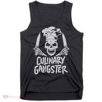 Chef Culinary Gangster Cook Skull Cooking Knife Tank Top thumb 0