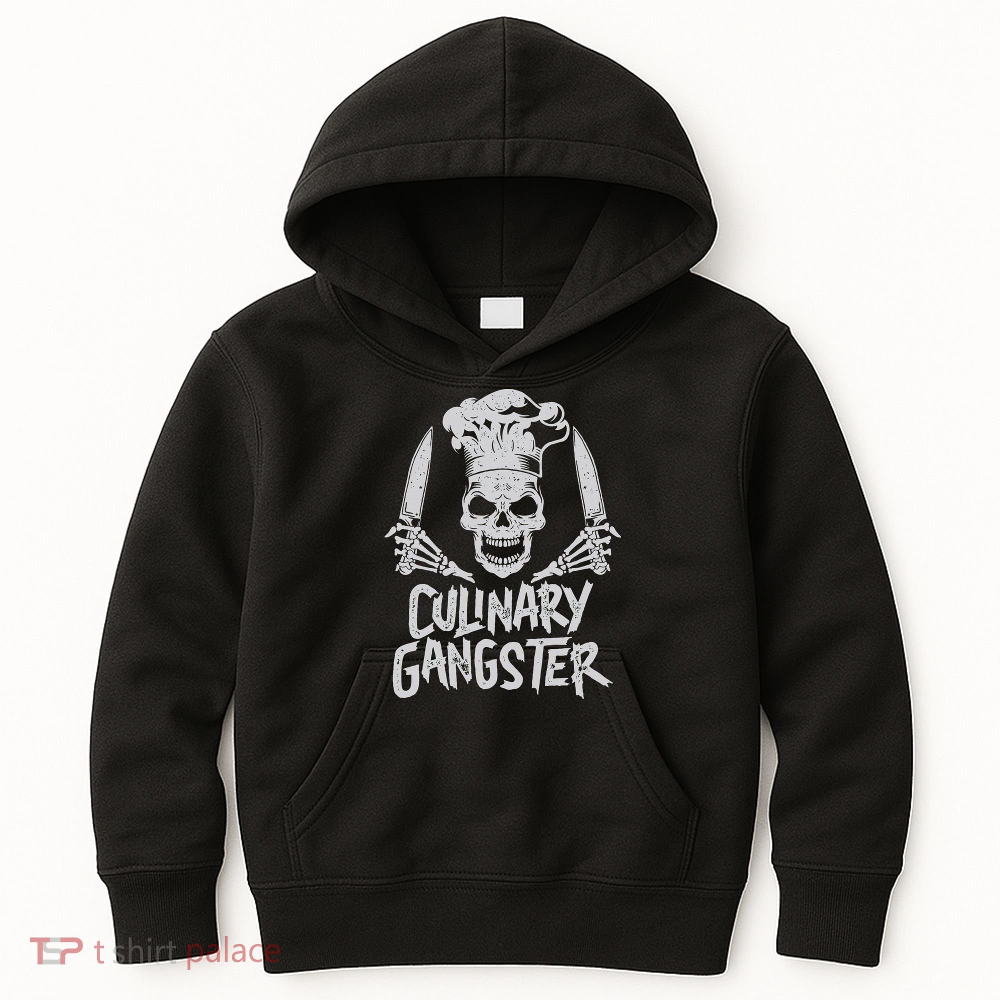 Chef Culinary Gangster Cook Skull Cooking Knife Kids Hoodie