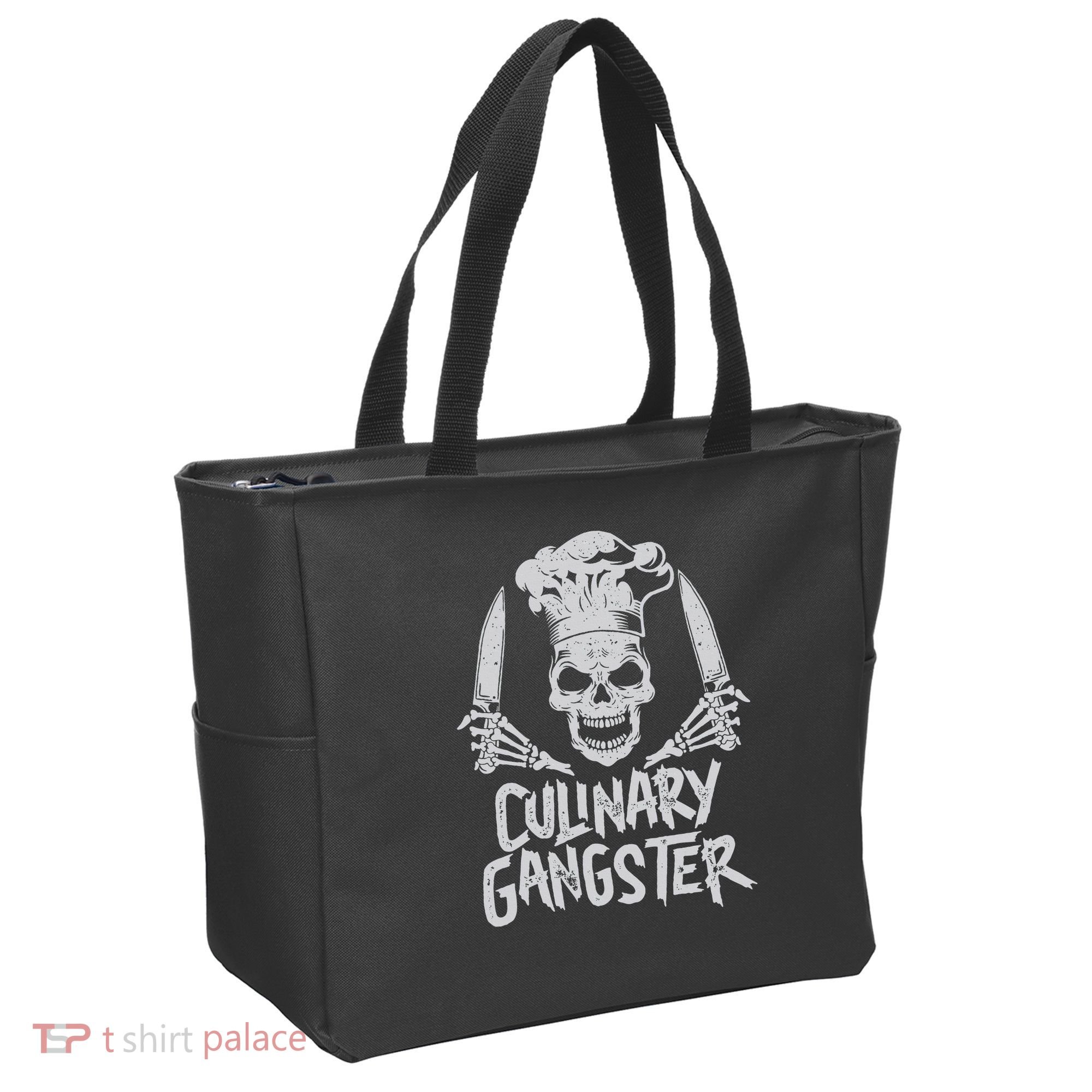 Chef Culinary Gangster Cook Skull Cooking Knife Tote Bag