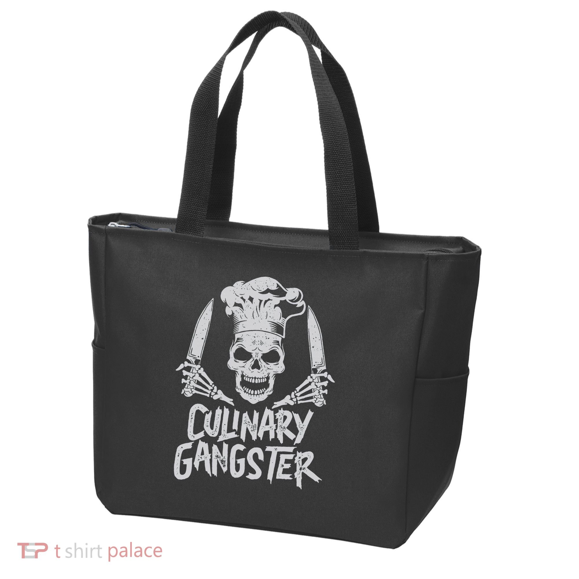 Chef Culinary Gangster Cook Skull Cooking Knife Tote Bag