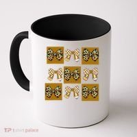 Cute Checkered Grid Leopard Coquette Bow PencilFirst Grade Coffee Mug thumb 0