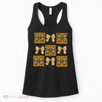 Cute Checkered Grid Leopard Coquette Bow PencilFirst Grade Women's Tank Top thumb 0