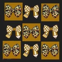 Cute Checkered Grid Leopard Coquette Bow PencilFirst Grade Hat thumb 2