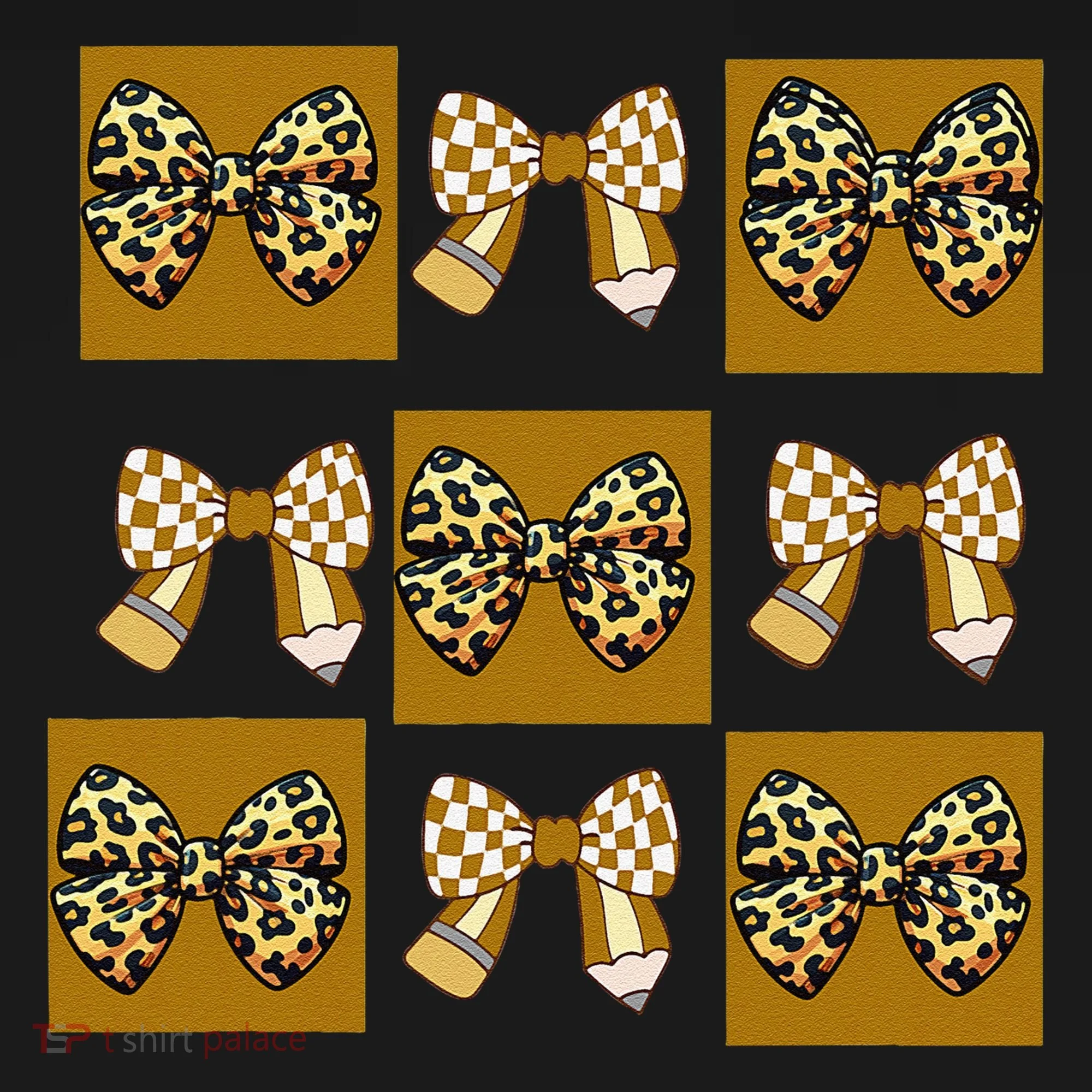 Cute Checkered Grid Leopard Coquette Bow PencilFirst Grade Toddler Hoodie
