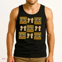 Cute Checkered Grid Leopard Coquette Bow PencilFirst Grade Tank Top thumb 3