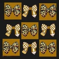 Cute Checkered Grid Leopard Coquette Bow PencilFirst Grade Tank Top thumb 6
