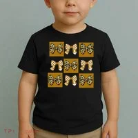 Cute Checkered Grid Leopard Coquette Bow PencilFirst Grade Toddler T-Shirt thumb 2
