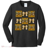 Cute Checkered Grid Leopard Coquette Bow PencilFirst Grade Kids Long Sleeve Shirt thumb 0