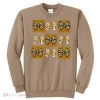 Cute Checkered Grid Leopard Coquette Bow PencilFirst Grade Sweatshirt thumb 0