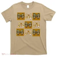 Cute Checkered Grid Leopard Coquette Bow PencilFirst Grade T-Shirt thumb 0