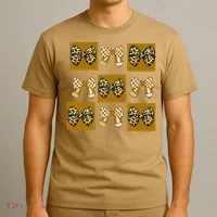 Cute Checkered Grid Leopard Coquette Bow PencilFirst Grade T-Shirt thumb 3