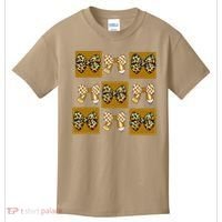 Cute Checkered Grid Leopard Coquette Bow PencilFirst Grade Kids T-Shirt thumb 0