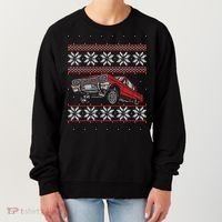Classic Car Guys Matching Ugly Christmas Old Car Enthusiasts Women's Sweatshirt thumb 0