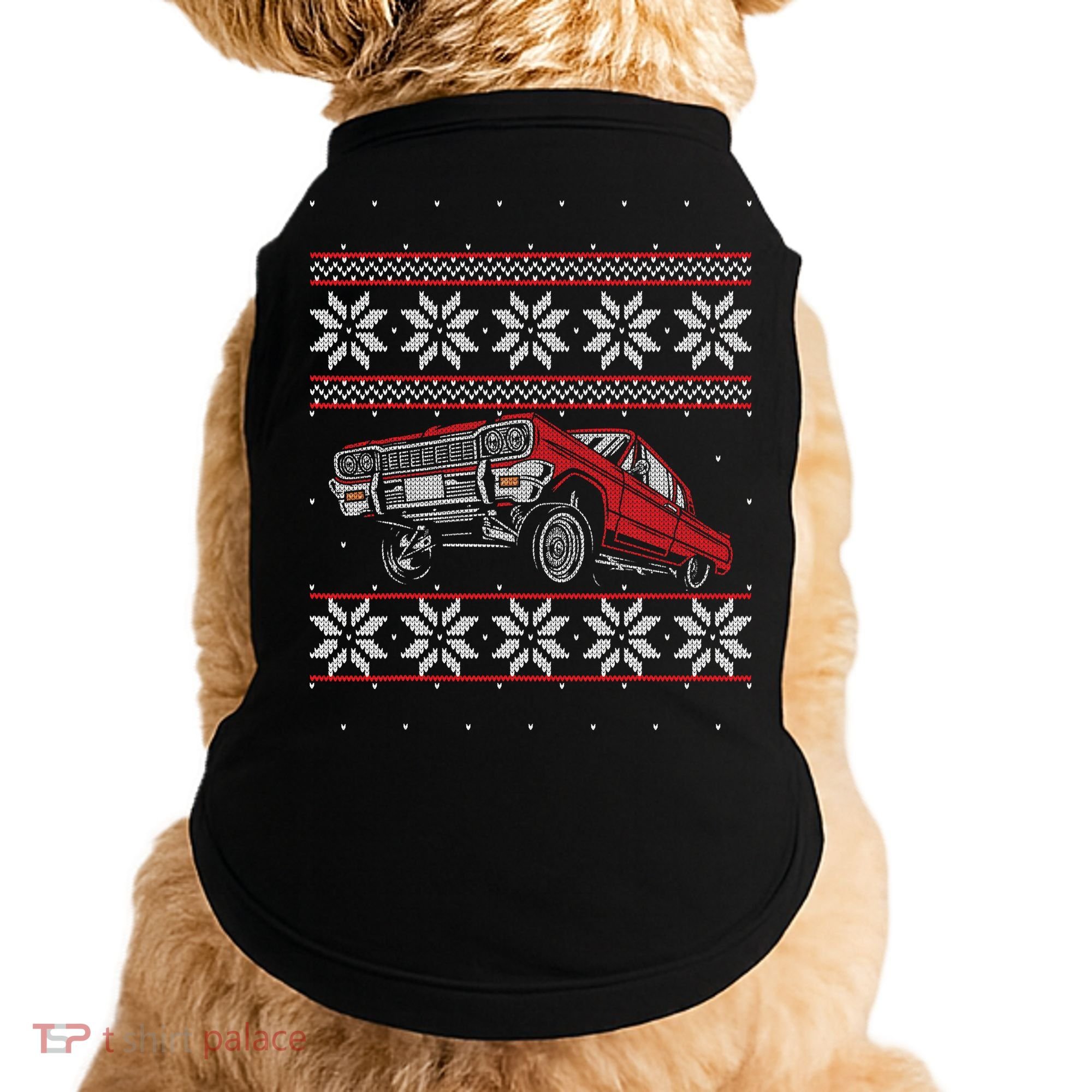 Classic Car Guys Matching Ugly Christmas Old Car Enthusiasts Doggie Tank