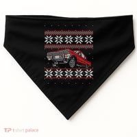Classic Car Guys Matching Ugly Christmas Old Car Enthusiasts USA-Made Doggie Bandana thumb 0